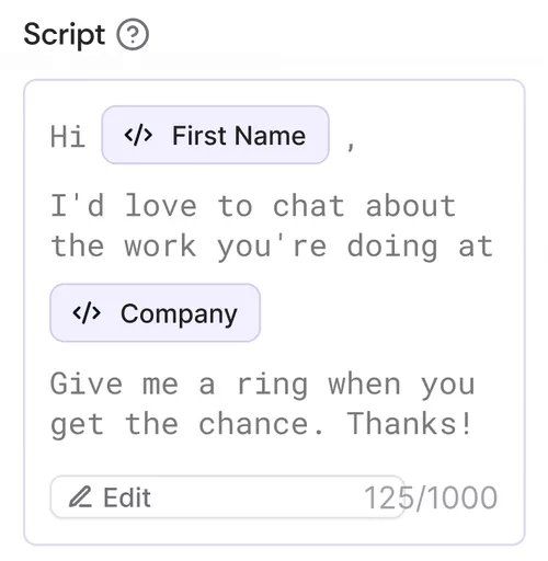 Voice Script